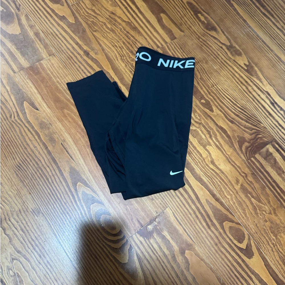 Nike Black Leggings with White Logo